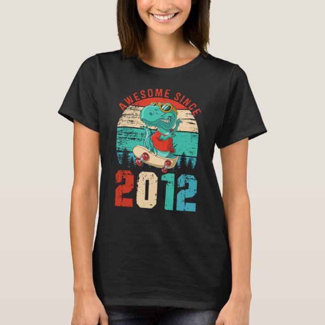 Camiseta Dinosaurio de 11 años asombroso desde 2 (Anverso)