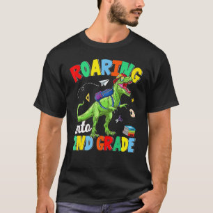 Camiseta Dinosaurio de 2º Grado que regresó a los escolares