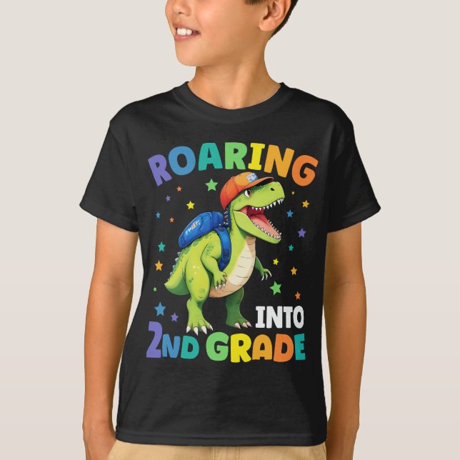 Camiseta Dinosaurio de 2º Grado Rex vuelve a la escuela (Anverso)