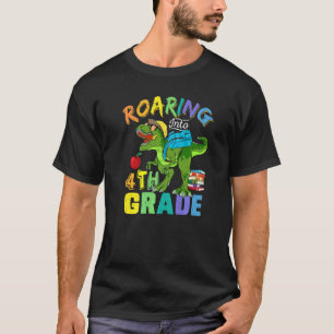 Camiseta Dinosaurio de 4º Grado de vuelta a la escuela de n