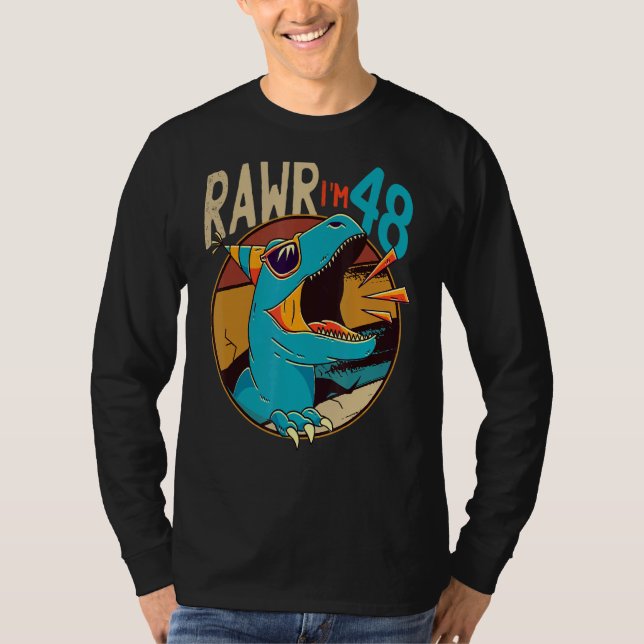 Camiseta Dinosaurio de 48 años (Anverso)