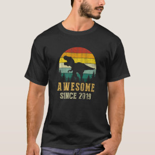 Camiseta Dinosaurio de 4 años de edad niño de 4 años asombr