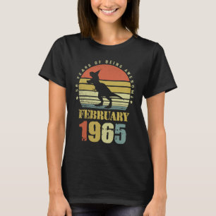 Camiseta Dinosaurio de 58 años febrero desde 1965 58th Bir