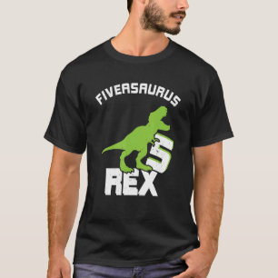 Camiseta Dinosaurio de 5 años cumpleaños 5 Rex Dino Five Sa