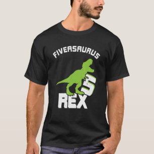 Camiseta Dinosaurio de 5 años cumpleaños 5 Rex Dino Five Sa