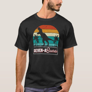 Camiseta Dinosaurio de 7 años Cumpleaños 7Rex Dino Seven Sa