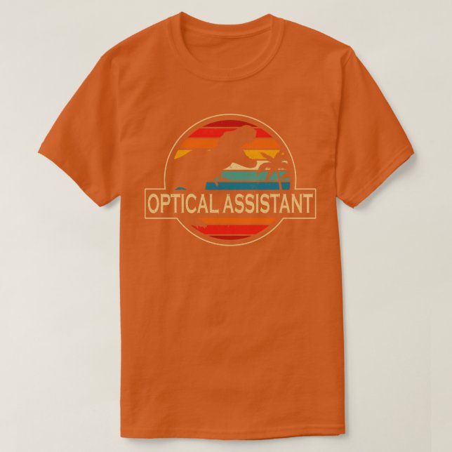 Camiseta Dinosaurio de asistente óptico (Diseño del anverso)