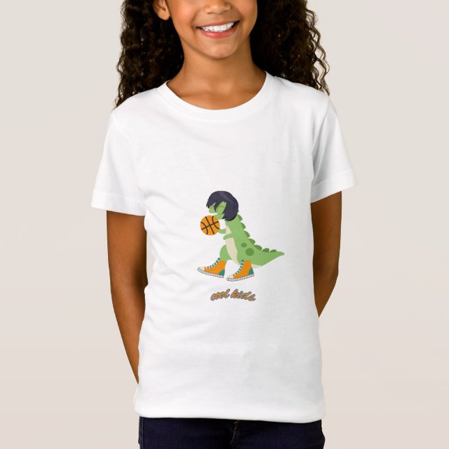 Camiseta Dinosaurio de baloncesto infantil Guay (Anverso)