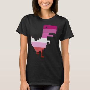 Camiseta Dinosaurio de Bandera Lesbiana Dino Rex