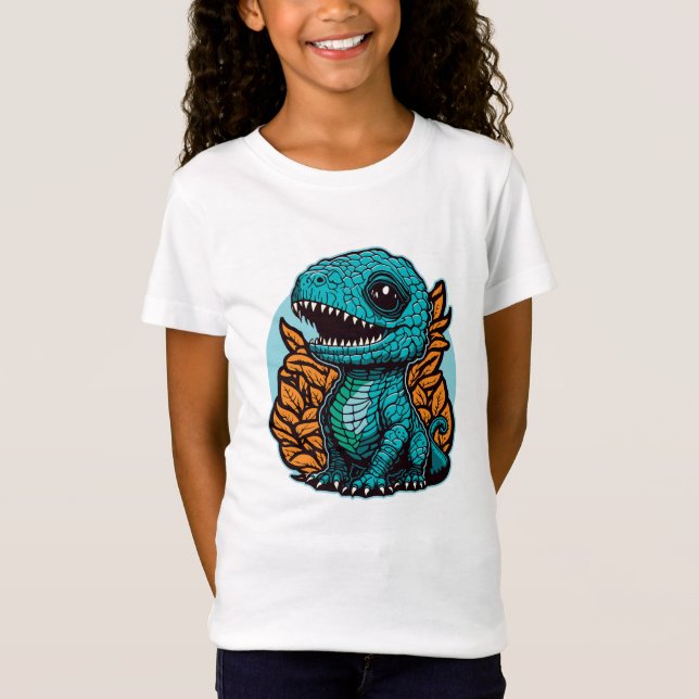 Camiseta Dinosaurio de bebé lindo (Anverso)