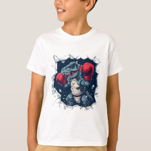 Camiseta Dinosaurio de boxeo Boxeador T-rex Kickboxing Dino