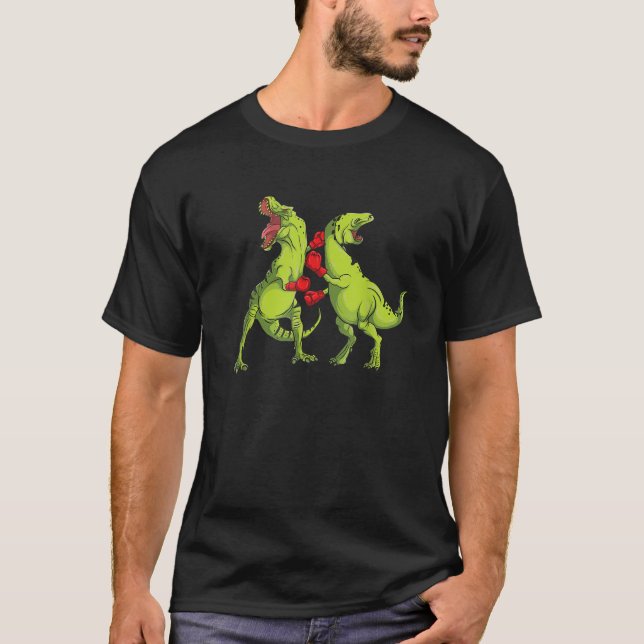 Camiseta Dinosaurio de Boxeo T Rex (Anverso)