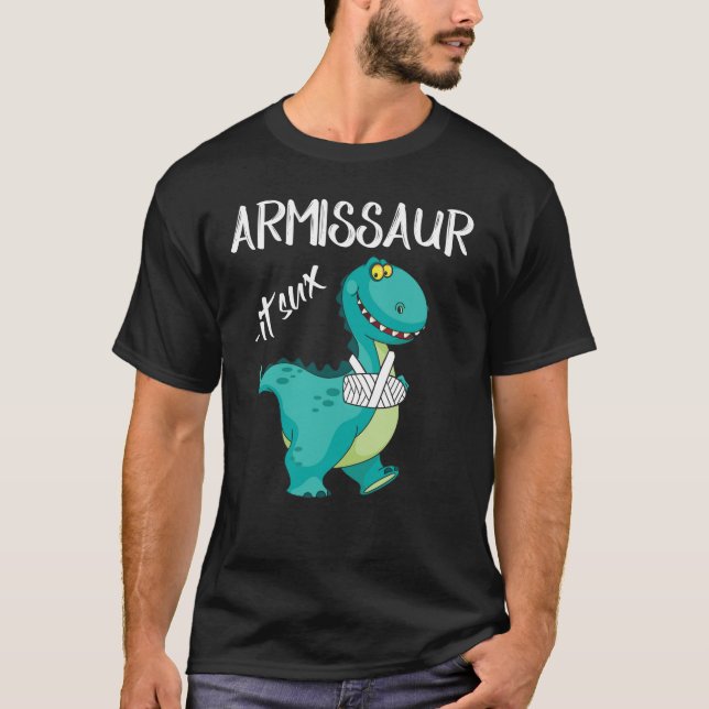 Camiseta Dinosaurio de brazo roto Sux (Anverso)