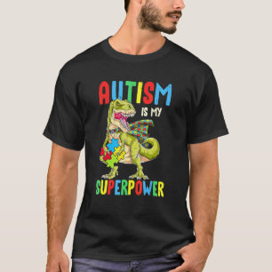 Camiseta Dinosaurio de Conciencia del Autismo   Rompecabeza