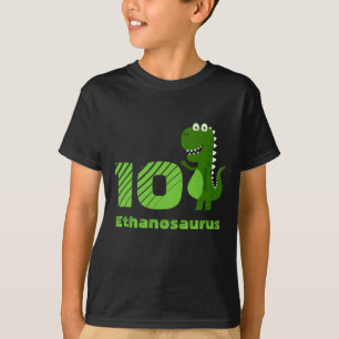 Camiseta Dinosaurio de cumpleaños 10 personalizado