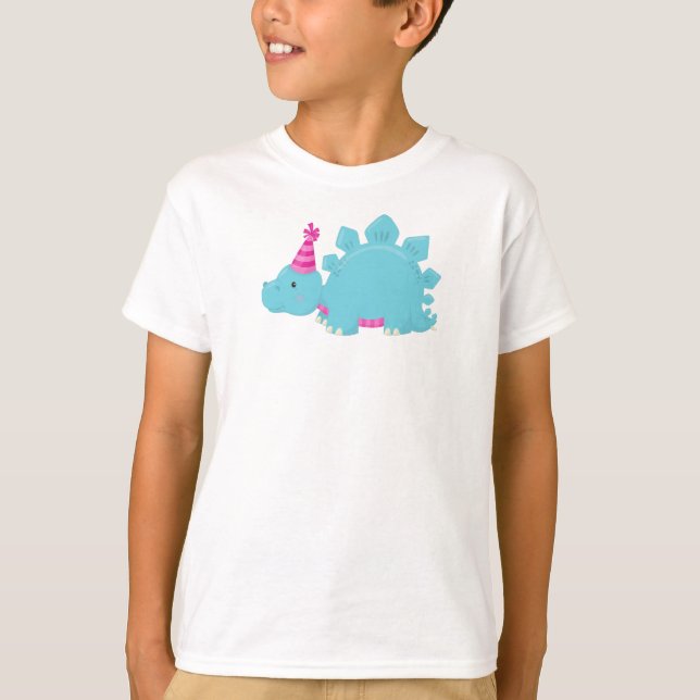 Camiseta Dinosaurio de cumpleaños, dinosaurio Fiesta, dinos (Anverso)