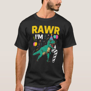 Camiseta Dinosaurio de cumpleaños niño de 7 años de edad de