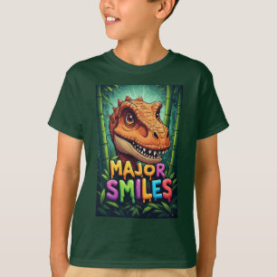 Camiseta Dinosaurio de dibujos animados coloridos Major Smi