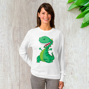Camiseta Dinosaurio de dibujos animados divertido rugiendo