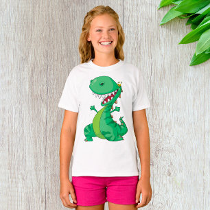 Camiseta Dinosaurio de dibujos animados divertido rugiendo 