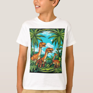 Camiseta Dinosaurio de dibujos animados lindo