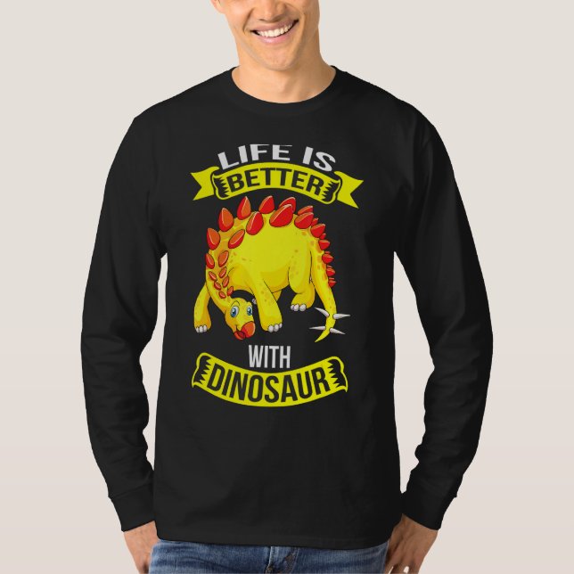 Camiseta Dinosaurio de dinos cretácicos de época (Anverso)