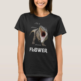 Camiseta Dinosaurio de flores femeninas