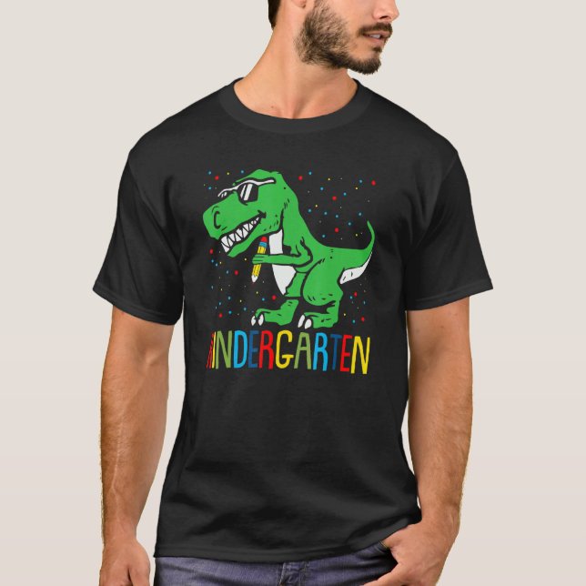 Camiseta Dinosaurio De Guardería De Vuelta A La Escuela Rex (Anverso)