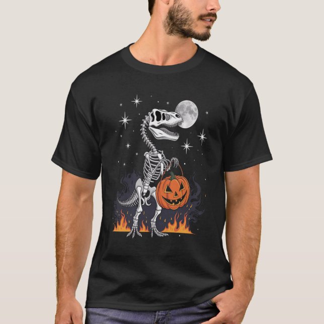 Camiseta Dinosaurio de Halloween Spooky Saurus (Anverso)