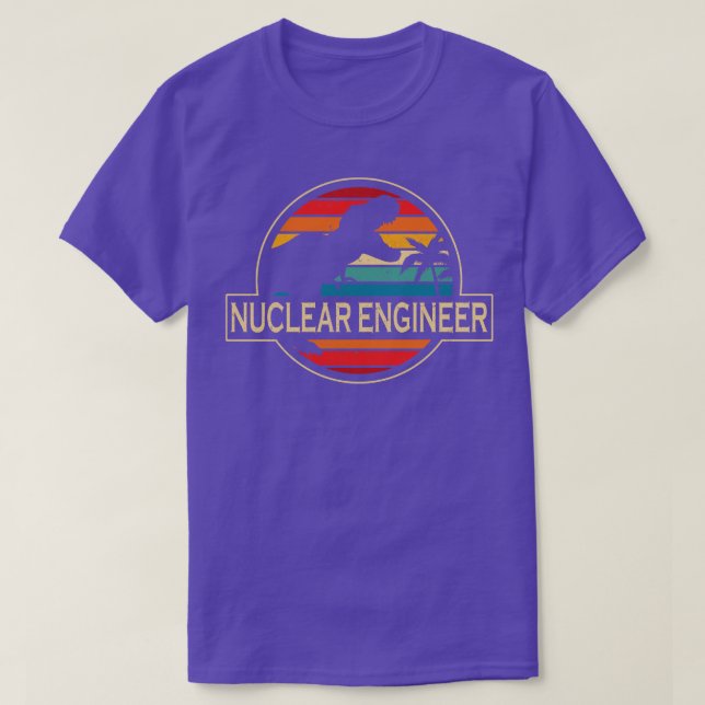 Camiseta Dinosaurio de ingeniería nuclear (Diseño del anverso)