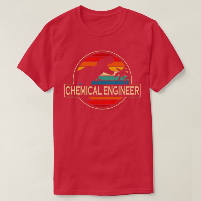 Camiseta Dinosaurio de Ingeniero Químico (Diseño del anverso)