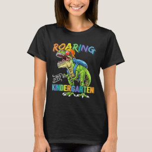 Camiseta Dinosaurio de jardín de infantes rugiente T - Rex