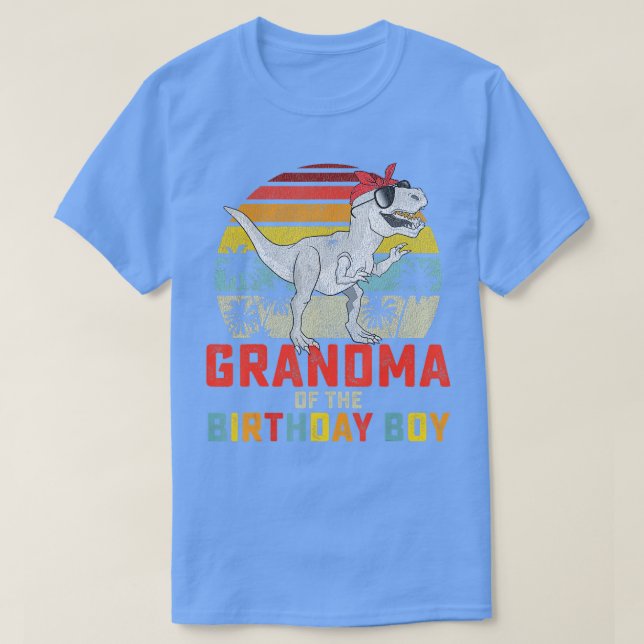Camiseta Dinosaurio de la abuela del niño de cumpleaños coi (Diseño del anverso)