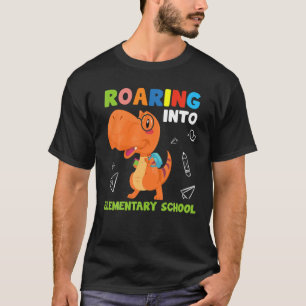 Camiseta Dinosaurio De La Escuela Primaria Roaring Para Vol