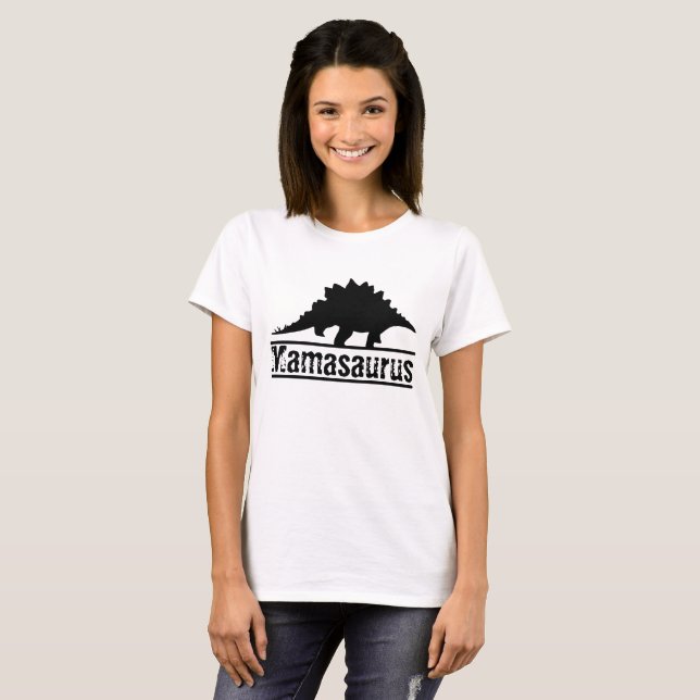 Camiseta Dinosaurio de la familia del Personalizable Cute M (Anverso completo)