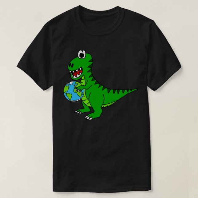 Camiseta Dinosaurio de la Tierra TRexecrable ecologista (Diseño del anverso)
