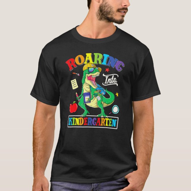Camiseta Dinosaurio De Los Jardines Infantiles De Vuelta A  (Anverso)