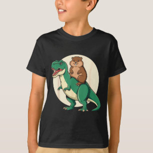 Camiseta Dinosaurio de marmota T-rex Humor Divertido Animal