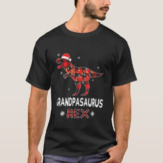 Camiseta Dinosaurio de Navidades de búfalos rojos del abuel