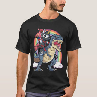 Camiseta Dinosaurio de Ninja Riding de Unicorn