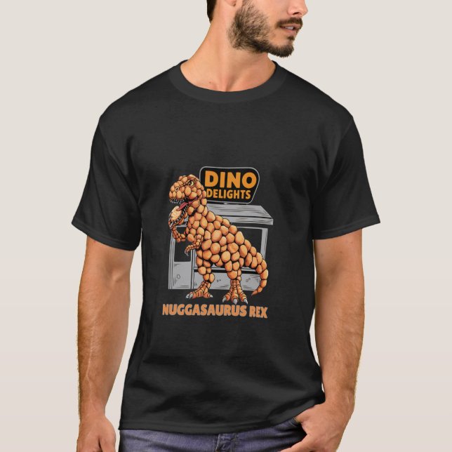 Camiseta Dinosaurio de nugget de pollo T Rex Nuggasaurus Re (Anverso)