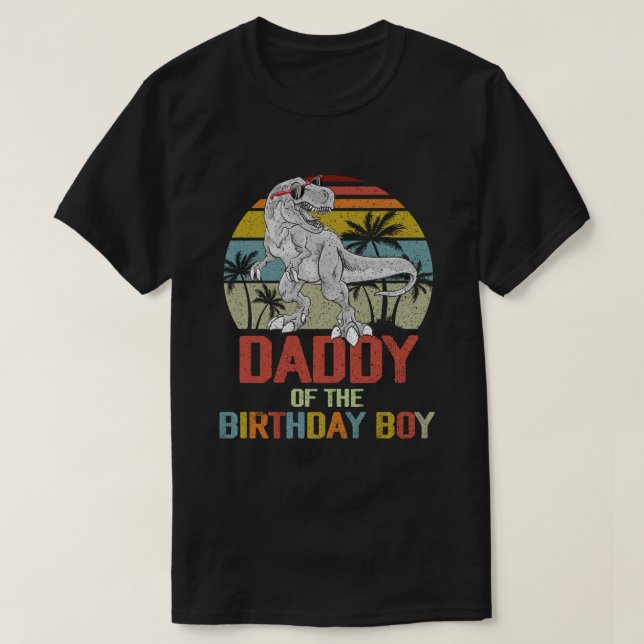 Camiseta Dinosaurio de papa de cumpleaños (Diseño del anverso)
