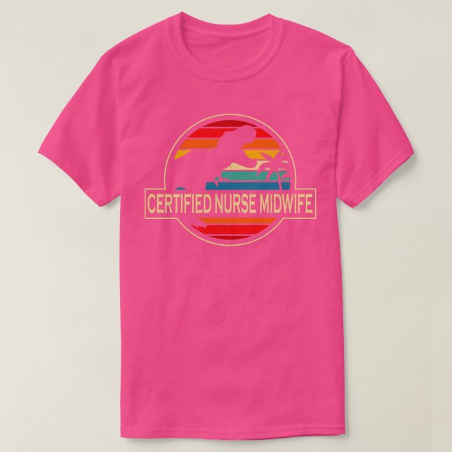 Camiseta Dinosaurio de parteras certificadas (Diseño del anverso)