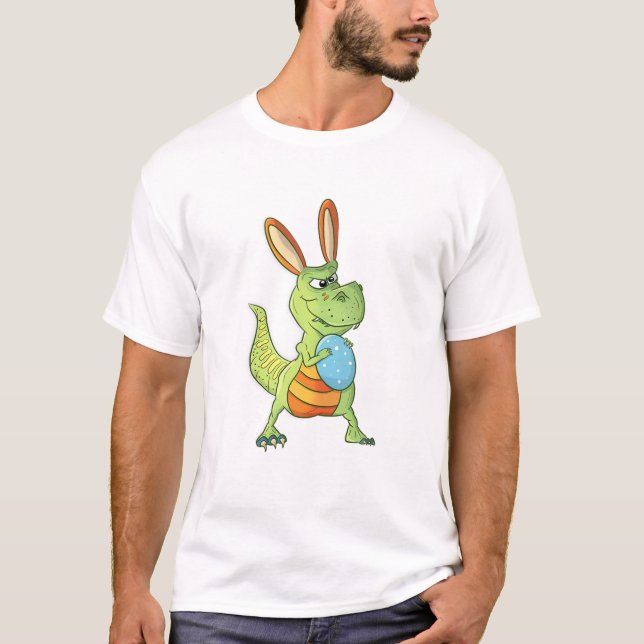 Camiseta Dinosaurio de Pascua con Chicas de Jóvenes T Rex (Anverso)