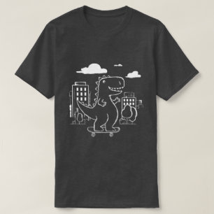 Camiseta Dinosaurio de patinaje