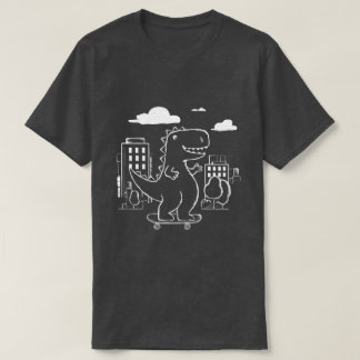 Camiseta Dinosaurio de patinaje