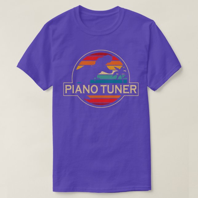 Camiseta Dinosaurio de Piano Tuner (Diseño del anverso)