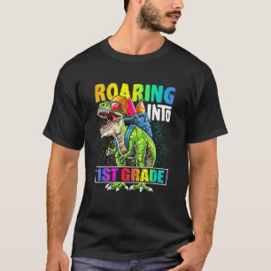 Camiseta Dinosaurio de primer grado vuelve a la mochila esc