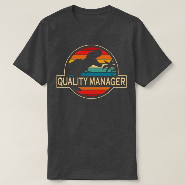 Camiseta Dinosaurio de Quality Manager (Diseño del anverso)