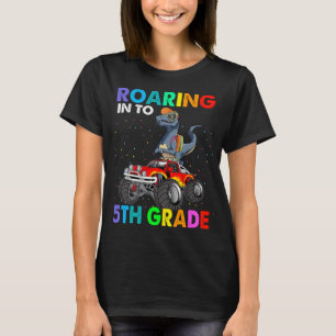Camiseta Dinosaurio de quinto grado vuelve a la escuela